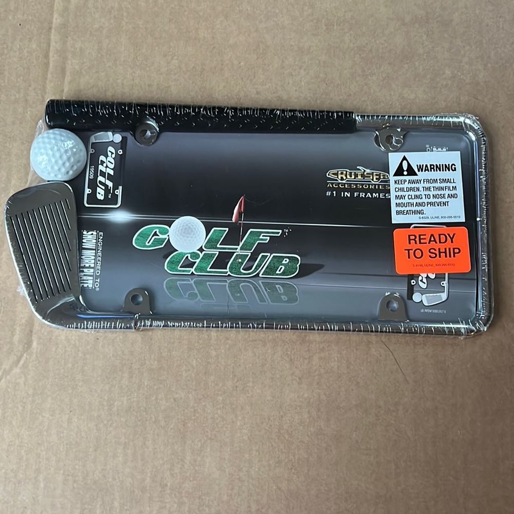 Golf License Plate frame. New in wrapping.